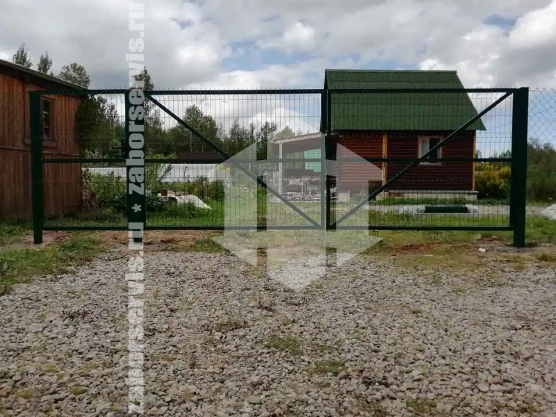 Забор из сетки рабицы с проволокой 112 метров